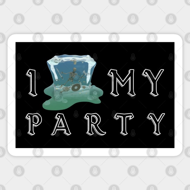 I Love My Party Sticker by CCDesign